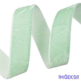 Bársony szalag 22mm x 10m - Vintage zöld